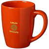 Branded Promotional MEDELLIN 350 ML CERAMIC POTTERY MUG in Orange Mug From Concept Incentives.