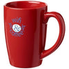 Branded Promotional MEDELLIN 350 ML CERAMIC POTTERY MUG in Red Mug From Concept Incentives.