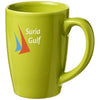 Branded Promotional MEDELLIN 350 ML CERAMIC POTTERY MUG in Lime Mug From Concept Incentives.