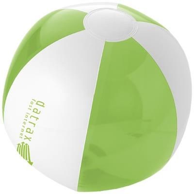 Branded Promotional BONDI SOLID AND CLEAR TRANSPARENT BEACH BALL in Green from Concept Incentives
