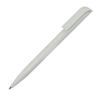 Branded Promotional ECO TWIST BALL PEN in White Pen From Concept Incentives.