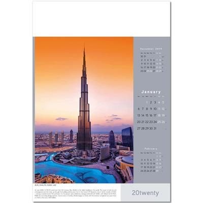 Branded Promotional ARCHITECTURAL INNOVATION WALL CALENDAR Calendar From Concept Incentives.