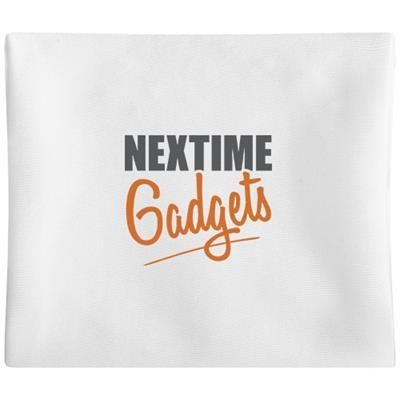 Branded Promotional SQUAT WRIST BAND with Zippered Pocket in White Solid Wrist Band From Concept Incentives.