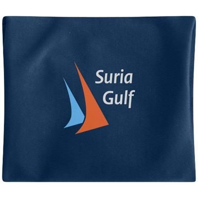 Branded Promotional SQUAT WRIST BAND with Zippered Pocket in Navy Wrist Band From Concept Incentives.