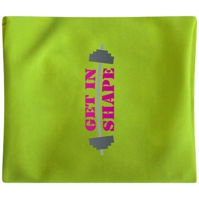 Branded Promotional SQUAT WRIST BAND with Zippered Pocket in Lime Wrist Band From Concept Incentives.