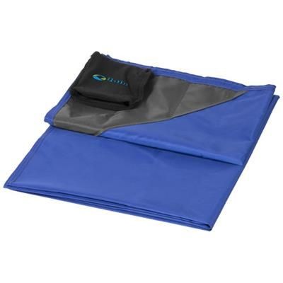 Branded Promotional STOW-AND-GO WATER-RESISTANT PICNIC BLANKET in Royal Blue Blanket From Concept Incentives.