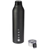 Branded Promotional GROM 650 ML SPORTS BOTTLE in Black Solid Sports Drink Bottle From Concept Incentives.