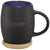 Branded Promotional HEARTH 400 ML CERAMIC POTTERY MUG with Wood Lid-coaster in Black Solid-blue Mug From Concept Incentives.