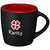 Branded Promotional RIVIERA 340 ML CERAMIC POTTERY MUG in Black Solid-red Mug From Concept Incentives.