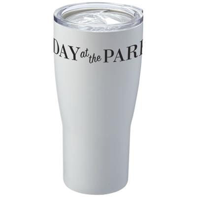 Branded Promotional NORDIC 500 ML VACUUM THERMAL INSULATED TUMBLER in White Solid Sports Drink Bottle From Concept Incentives.