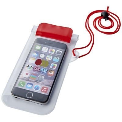 Branded Promotional MAMBO WATERPROOF SMARTPHONE STORAGE POUCH in Red Bag From Concept Incentives.