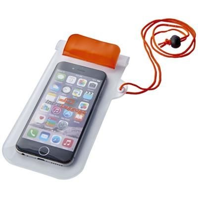 Branded Promotional MAMBO WATERPROOF SMARTPHONE STORAGE POUCH in Orange Bag From Concept Incentives.