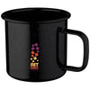 Branded Promotional CAMPFIRE 475 ML MUG in Black Solid-white Solid Mug From Concept Incentives.