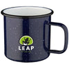 Branded Promotional CAMPFIRE 475 ML MUG in Blue-white Solid Mug From Concept Incentives.