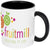 Branded Promotional PIX 330 ML CERAMIC POTTERY SUBLIMATION COLOUR POP MUG in Black Solid Mug From Concept Incentives.