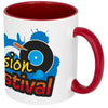 Branded Promotional PIX 330 ML CERAMIC POTTERY SUBLIMATION COLOUR POP MUG in Red Mug From Concept Incentives.