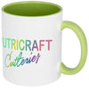 Branded Promotional PIX 330 ML CERAMIC POTTERY SUBLIMATION COLOUR POP MUG in Green Mug From Concept Incentives.