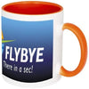 Branded Promotional PIX 330 ML CERAMIC POTTERY SUBLIMATION COLOUR POP MUG in Orange Mug From Concept Incentives.