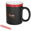 Branded Promotional CHALK-WRITE 330 ML CERAMIC POTTERY MUG in Red Mug From Concept Incentives.