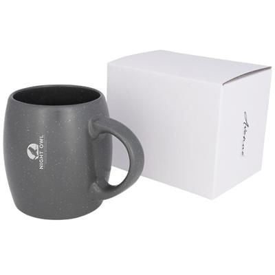 Branded Promotional STONE 590 ML CERAMIC POTTERY MUG in Grey Mug From Concept Incentives.