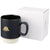 Branded Promotional ARTHUR 420 ML CERAMIC POTTERY MUG in Black Solid Mug From Concept Incentives.