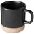 Branded Promotional PASCAL 360 ML CERAMIC POTTERY MUG in Black Solid Mug From Concept Incentives.