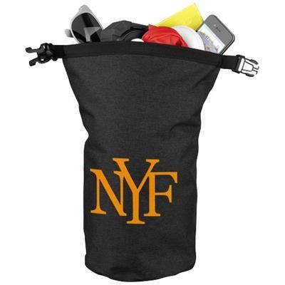 Branded Promotional TRAVELLER 5 LITRE HEATHERED WATERPROOF BAG in Heather Charcoal Bag From Concept Incentives.