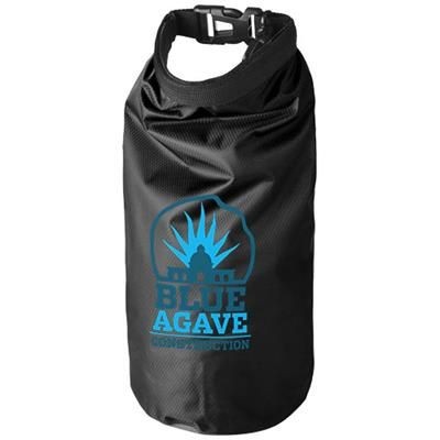 Branded Promotional TOURIST 2 LITRE WATERPROOF BAG with Phone Pouch in Black Solid Bag From Concept Incentives.