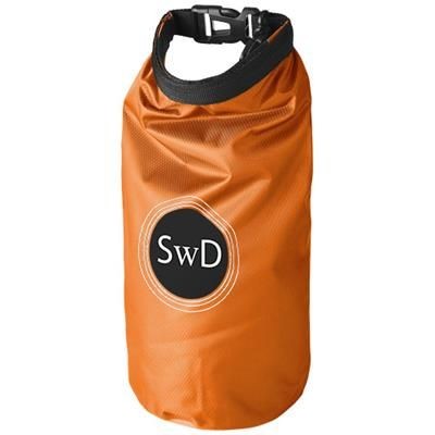Branded Promotional TOURIST 2 LITRE WATERPROOF BAG with Phone Pouch in Orange Bag From Concept Incentives.