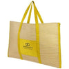 Branded Promotional BONBINI FOLDING BEACH TOTE AND MAT in Yellow Beach Bag From Concept Incentives.