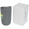 Branded Promotional MYSA 410 ML DOUBLE-WALLED CERAMIC POTTERY TUMBLER in Grey Mug From Concept Incentives.