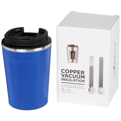 Branded Promotional THOR 360 ML LEAK-PROOF COPPER VACUUM TUMBLER in Black Solid Sports Drink Bottle From Concept Incentives.