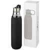Branded Promotional OASIS 650 ML GLASS SPORTS BOTTLE in Black Solid  From Concept Incentives.