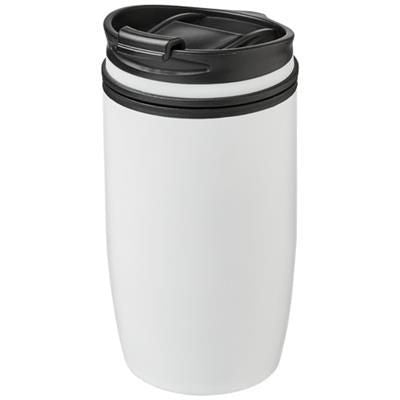 Branded Promotional PRADO 330 ML THERMAL INSULATED TUMBLER in White Solid  From Concept Incentives.