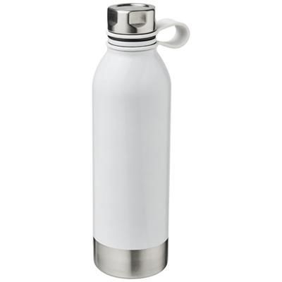 Branded Promotional PERTH 740 ML STAINLESS STEEL METAL SPORTS BOTTLE in White Solid  From Concept Incentives.