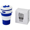 Branded Promotional CORA 350 ML COLLAPSABLE TUMBLER in Blue Sports Drink Bottle From Concept Incentives.