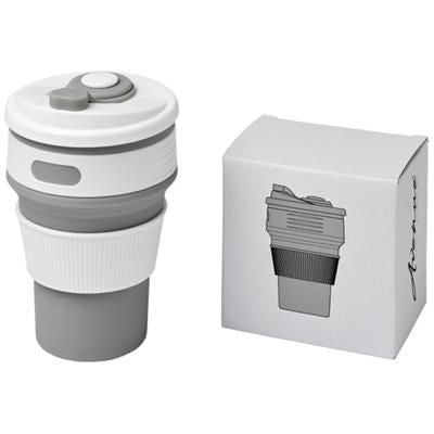 Branded Promotional CORA 350 ML COLLAPSABLE TUMBLER in Grey Sports Drink Bottle From Concept Incentives.