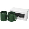 Branded Promotional CERAMIC MUG 2-PIECES GIFT SET in Green Mug From Concept Incentives.