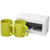 Branded Promotional CERAMIC MUG 2-PIECES GIFT SET in Lime Mug From Concept Incentives.