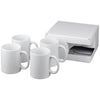 Branded Promotional CERAMIC MUG 4-PIECES GIFT SET in White Solid Mug From Concept Incentives.