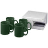 Branded Promotional CERAMIC MUG 4-PIECES GIFT SET in Green Mug From Concept Incentives.