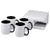 Branded Promotional CERAMIC SUBLIMATION MUG 4-PIECES GIFT SET in Black Solid Mug From Concept Incentives.