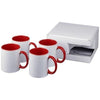 Branded Promotional CERAMIC SUBLIMATION MUG 4-PIECES GIFT SET in Red Mug From Concept Incentives.
