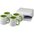 Branded Promotional CERAMIC SUBLIMATION MUG 4-PIECES GIFT SET in Lime Mug From Concept Incentives.