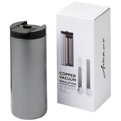 Branded Promotional LEBOU 360 ML COPPER VACUUM THERMAL INSULATED TUMBLER in Black Solid Sports Drink Bottle From Concept Incentives.