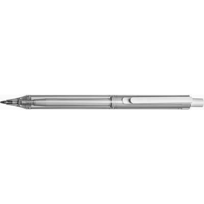 Branded Promotional CLEAR TRANSPARENT PLASTIC BALL PEN in Anthracite Grey Pen From Concept Incentives.