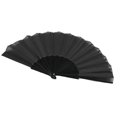 Branded Promotional MAESTRAL FOLDING HANDFAN in Paper Box in Black Solid Technology From Concept Incentives.