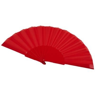 Branded Promotional MAESTRAL FOLDING HANDFAN in Paper Box in Red Technology From Concept Incentives.
