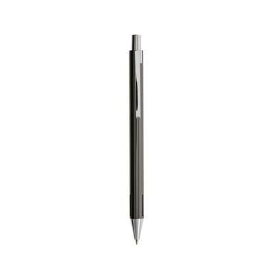 Branded Promotional ELEGANCE METAL BALL PEN in Gunmetal & Silver Pen From Concept Incentives.