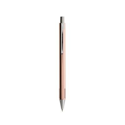 Branded Promotional ELEGANCE METAL BALL PEN in Rose Gold & Silver Pen From Concept Incentives.